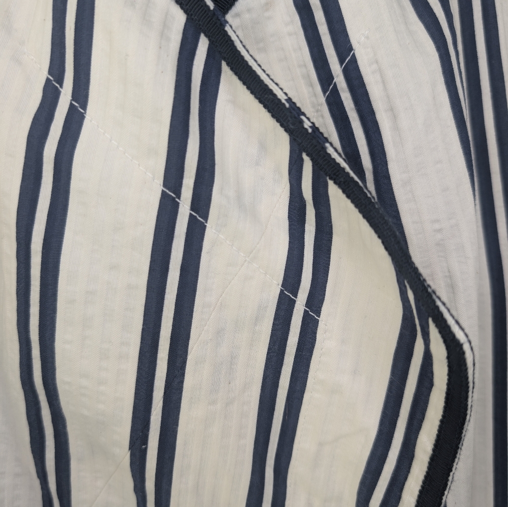 Doncaster Striped White and Navy Women's Jacket 10P - Picture 5 of 10